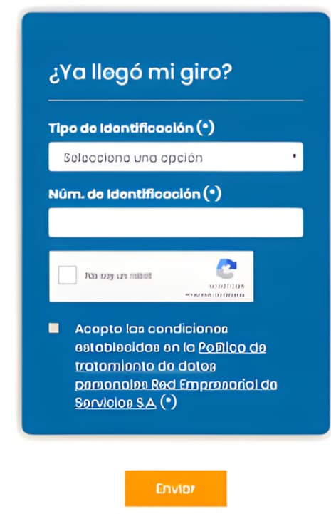 consulta de ya llegó mi giro supergiros