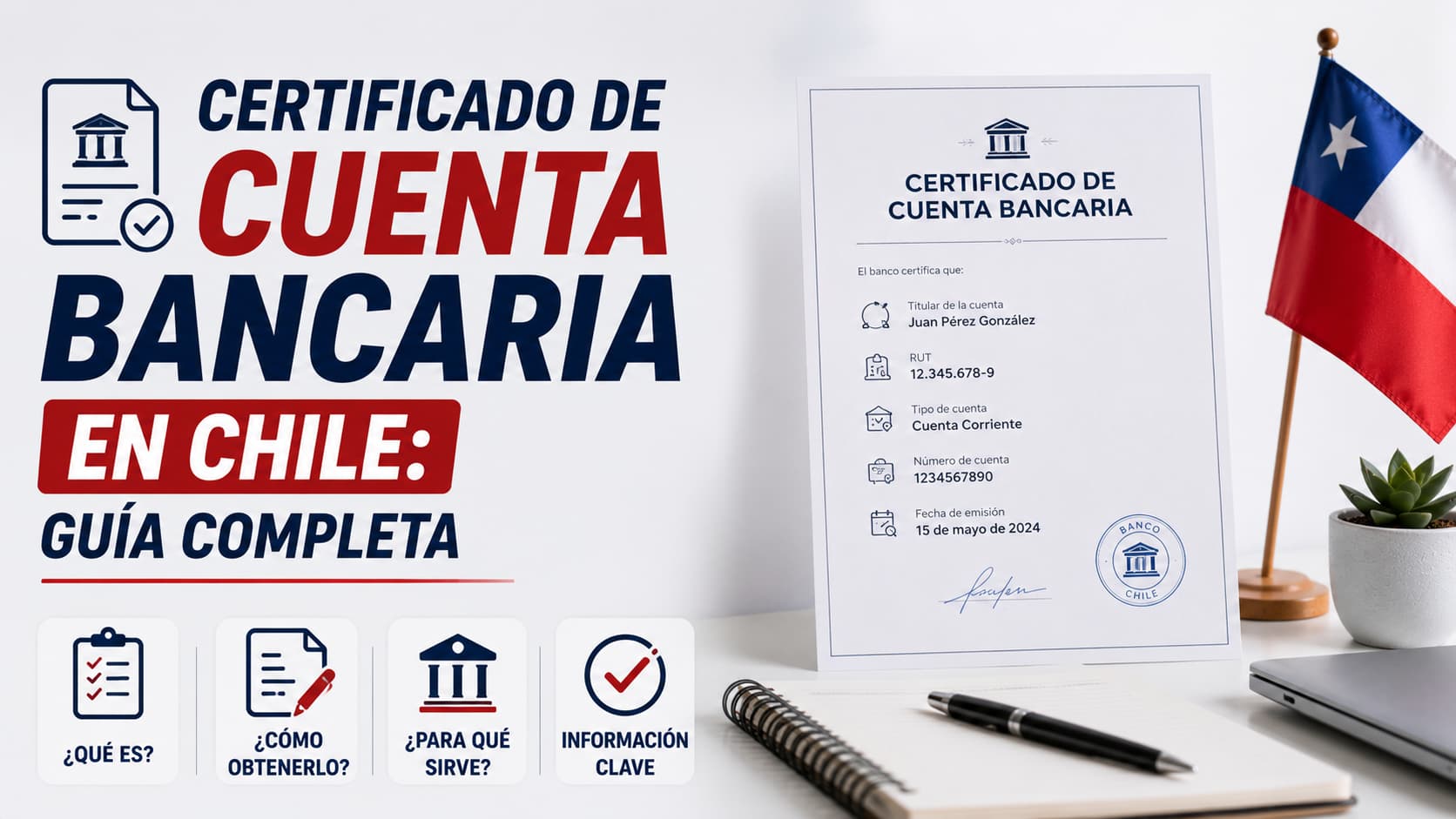 Certificado de cuenta bancaria en Chile